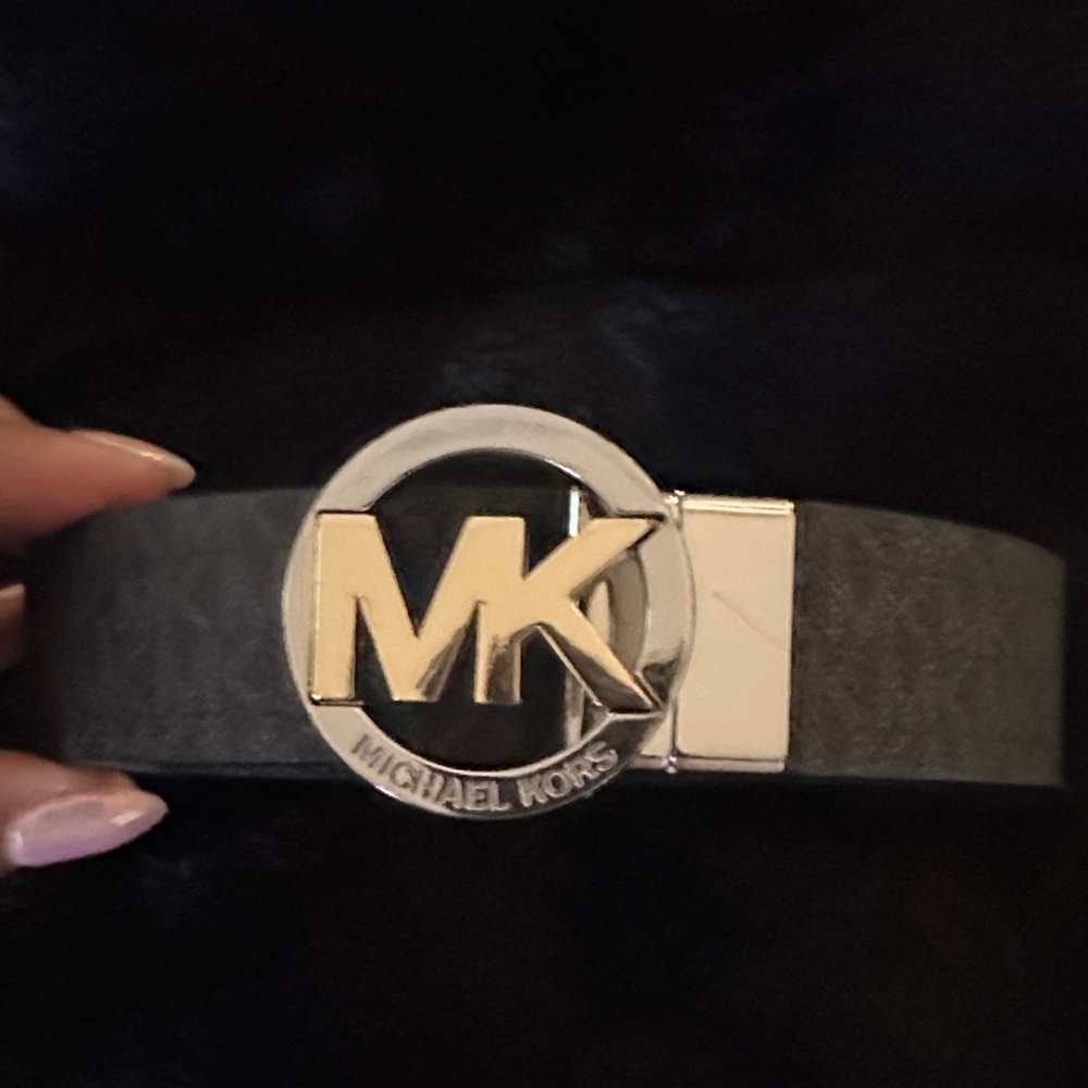 Michael Kors Belt with Gold Logo Buckle